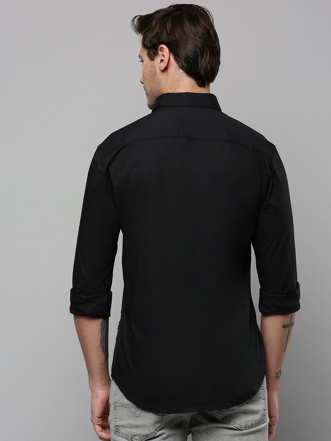 Men Black Printed Casual Shirt