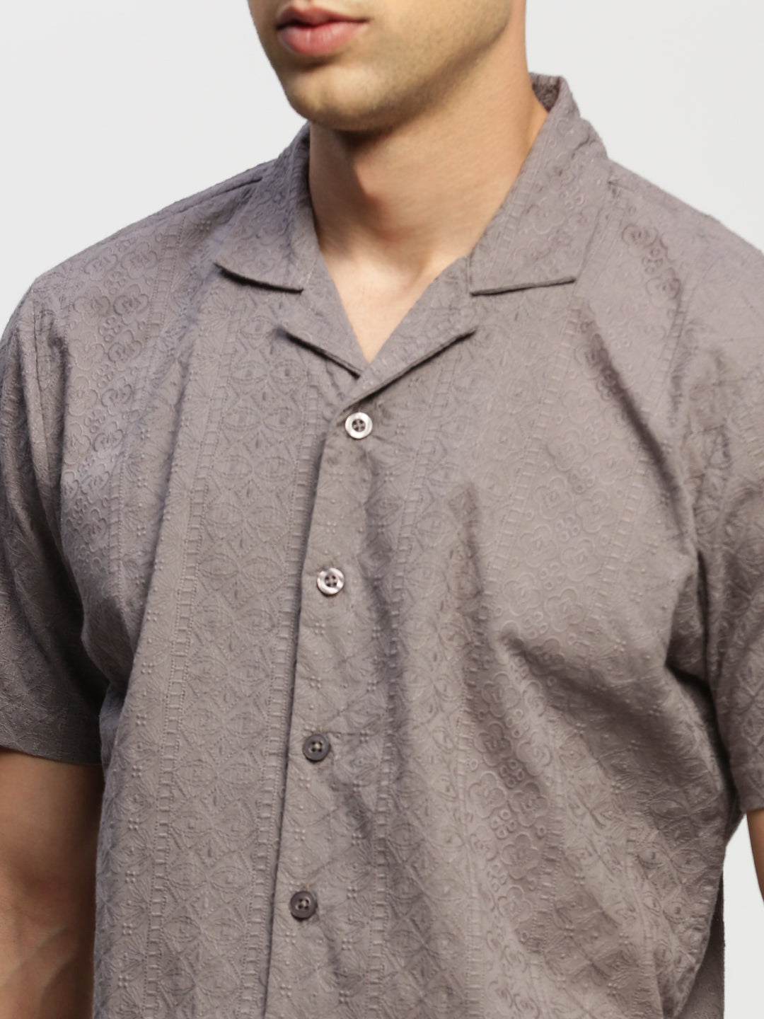 Men Grey Printed Shirt