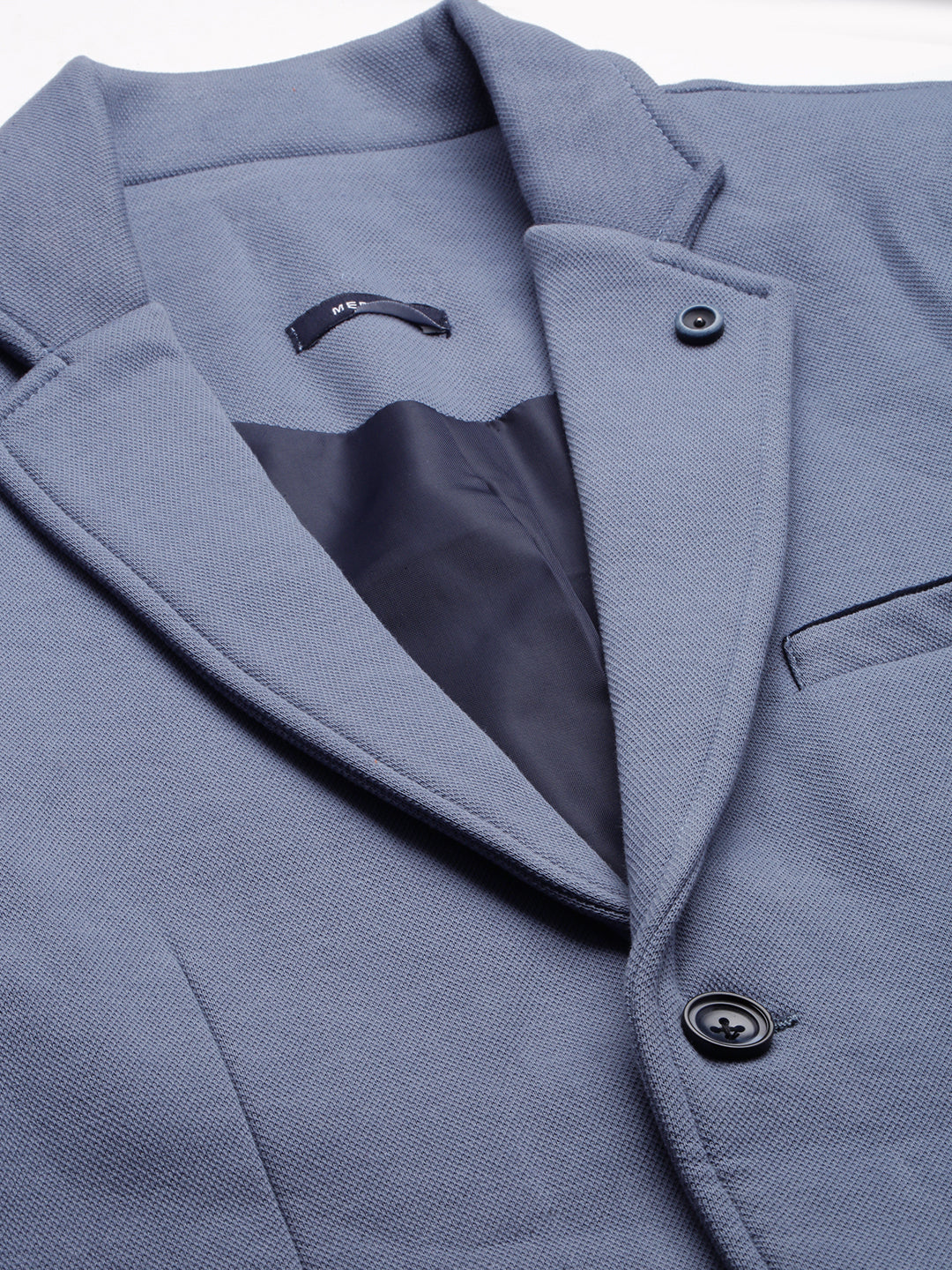 Men Grey Solid Blazer