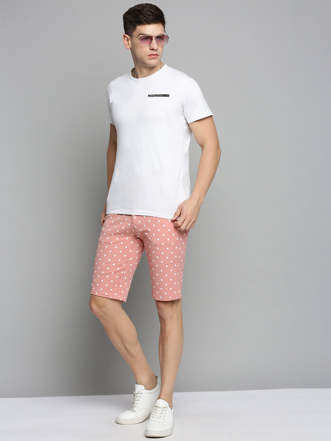Men Pink Printed Shorts