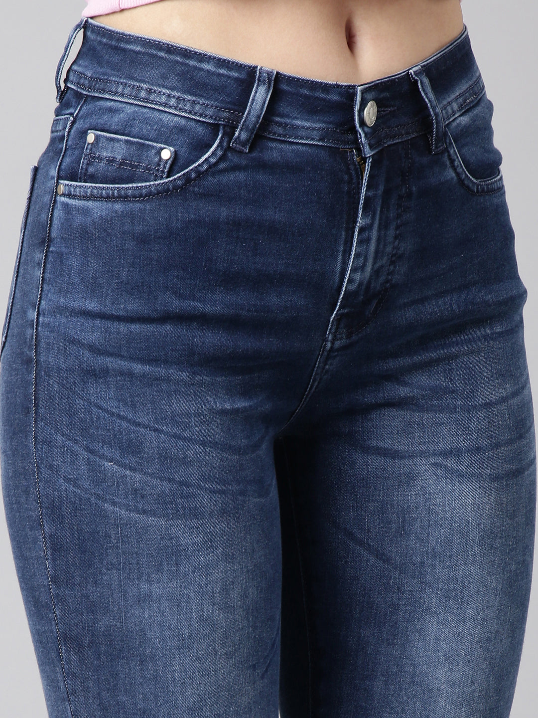 Women Skinny Fit Denim Navy Blue Jean