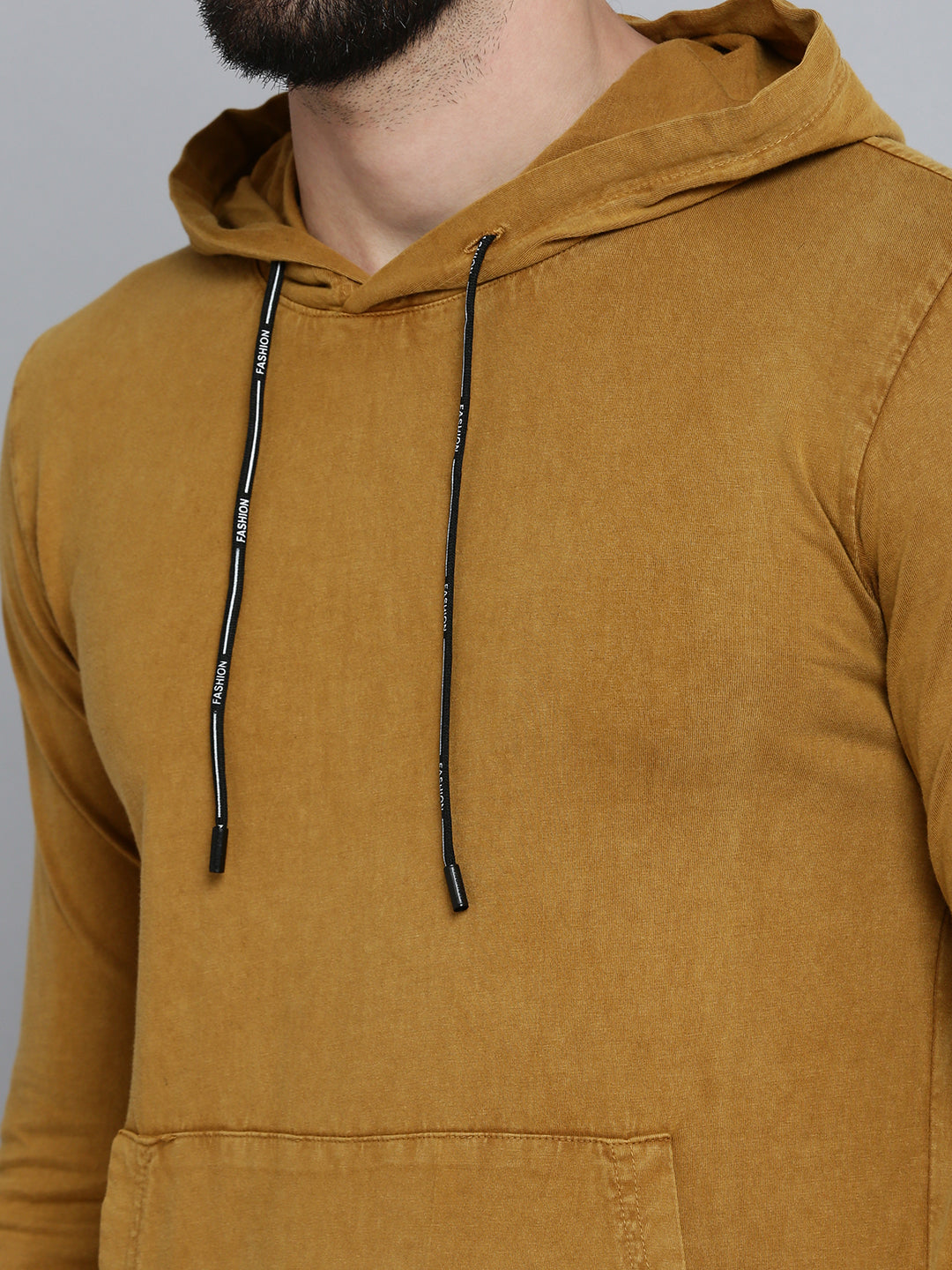 Men Yellow Solid Sweatshirt