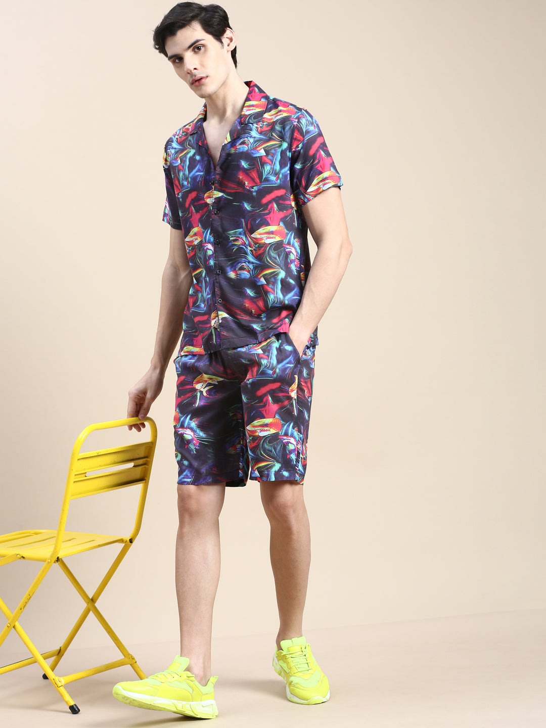 Men Multi Printed Casual Co ord Set