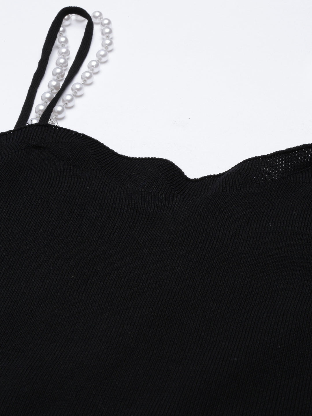 Shoulder Straps Solid Sleeveless Black Crop Tank Top