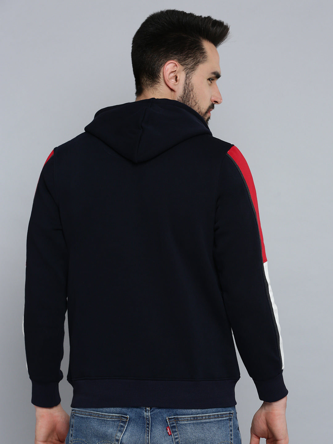 Men Blue Solid Sweatshirt