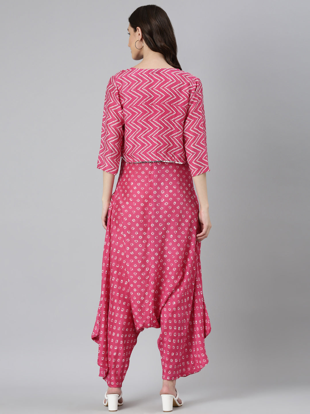 Women Pink Printed Jumpsuit