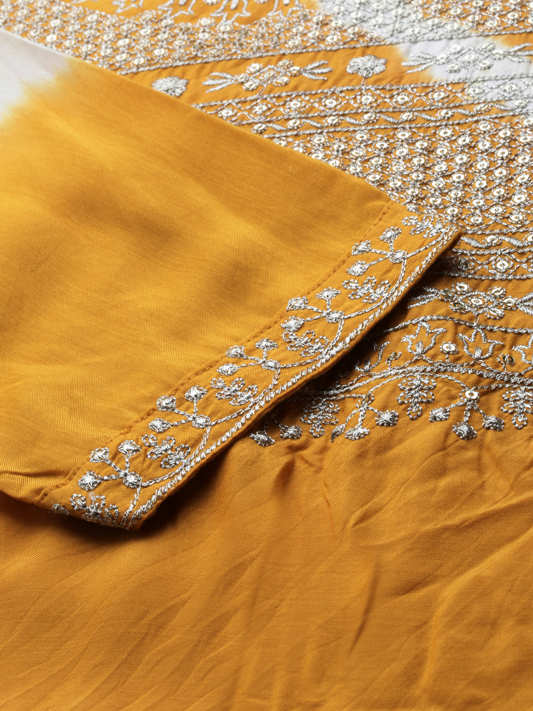 Women's Yellow Tie Dye Kurta Set