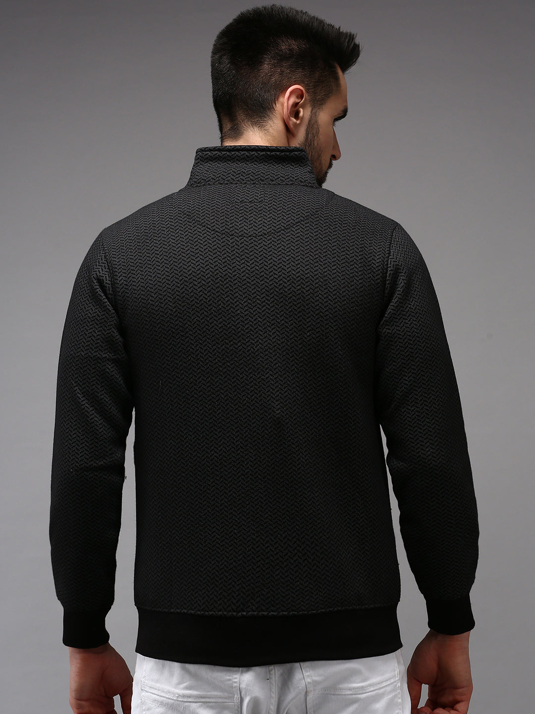 Men Black Printed Sweatshirt