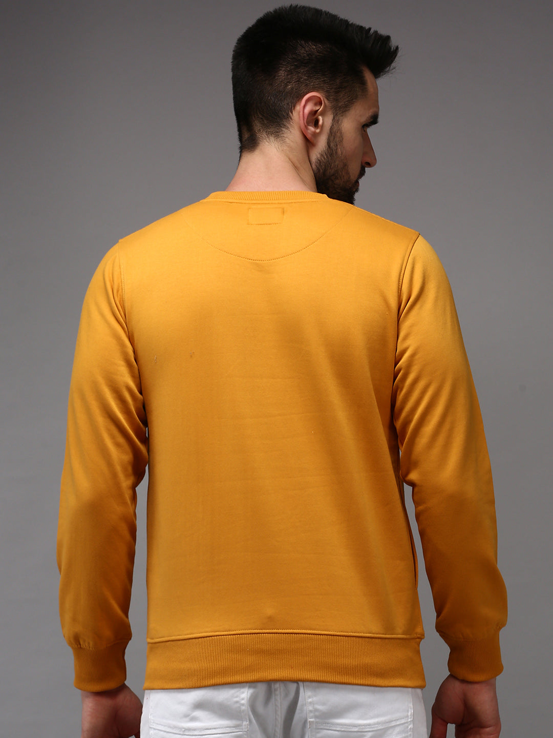 Men Yellow Printed Sweatshirt