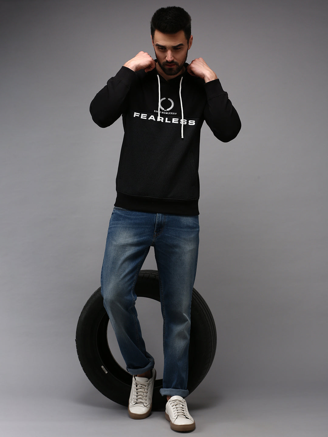 Men Black Printed Sweatshirt