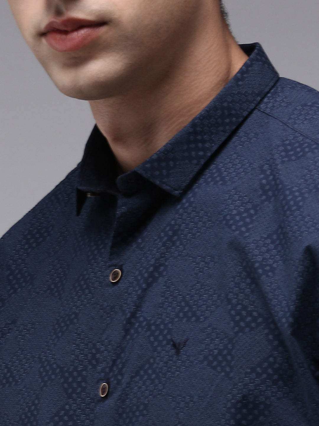 Men Blue Printed Casual Shirt