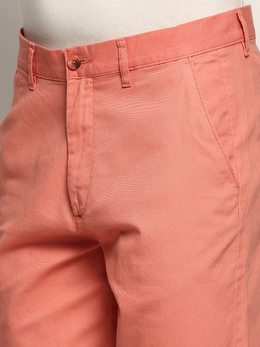 Men Peach Solid Shorts