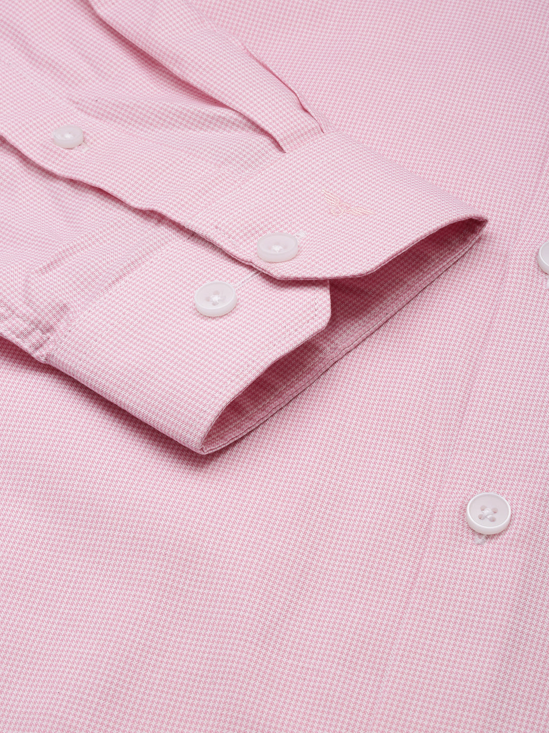 Men Pink Checked Formal Shirt