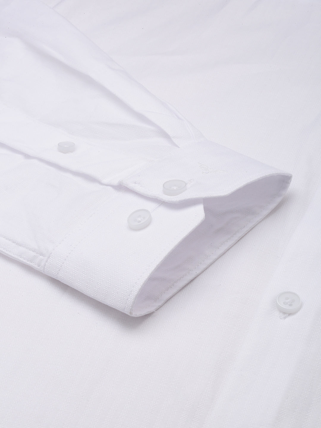 Men White Solid Formal Shirt