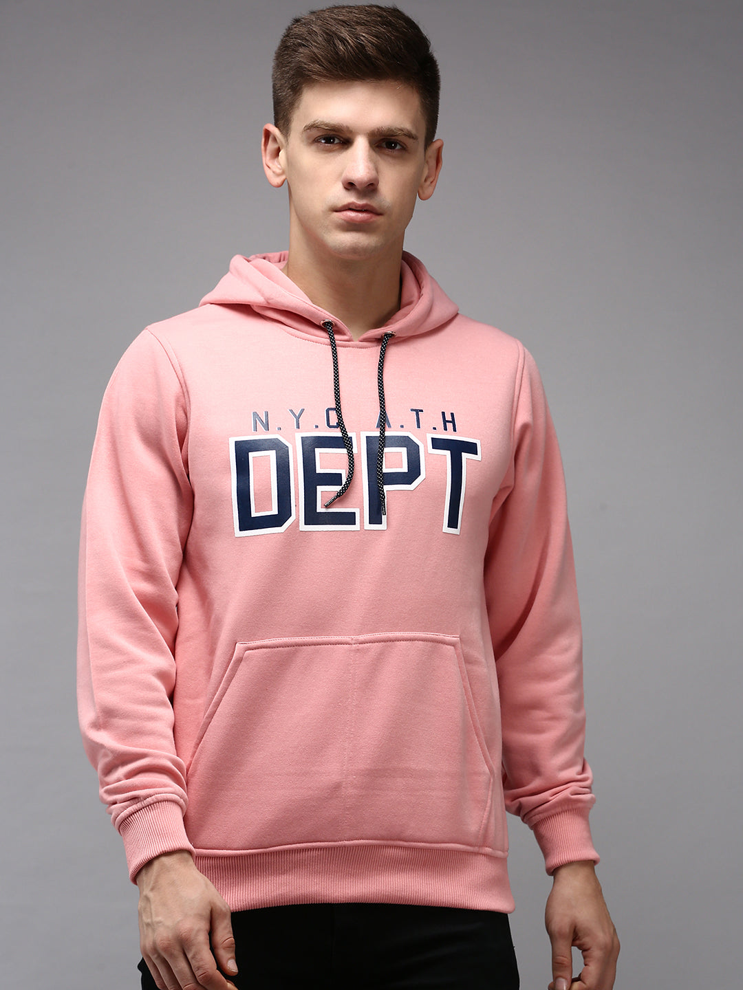 Men Pink Solid Sweatshirt