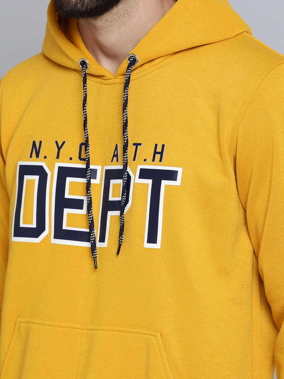 Men Yellow Solid Sweatshirt