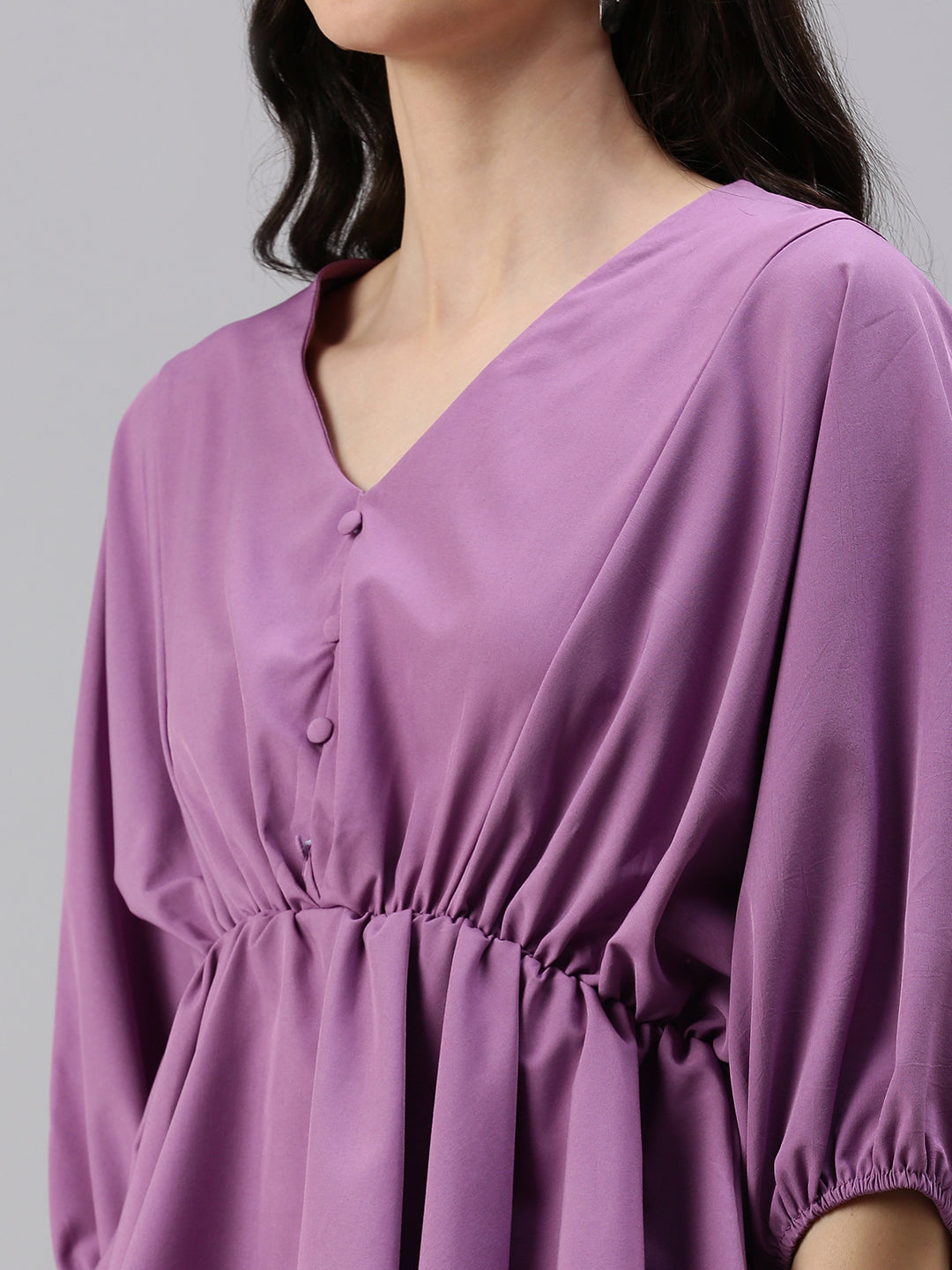 Women's Purple Solid Top