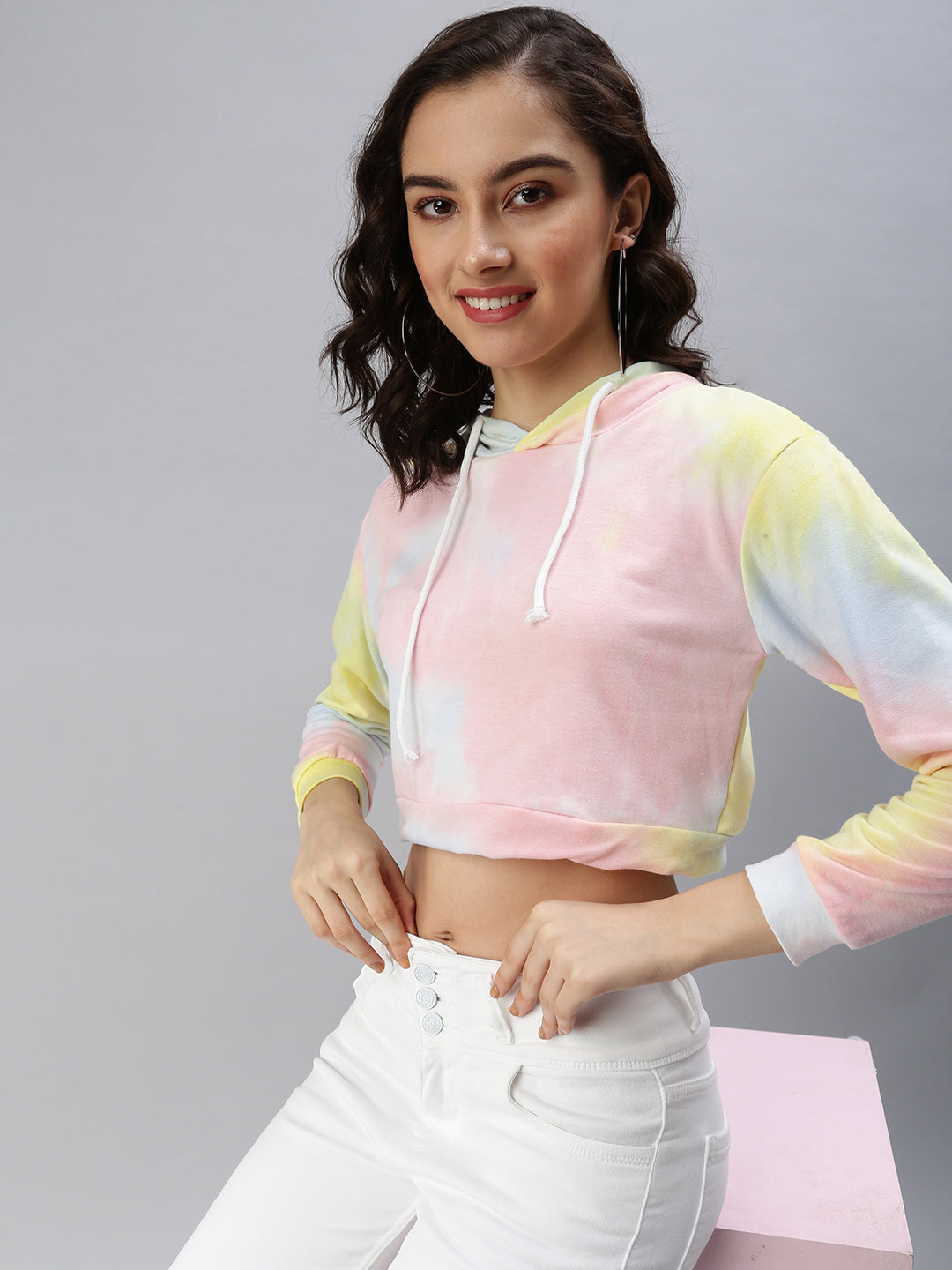 Women's Multi Tie Dye Crop Top