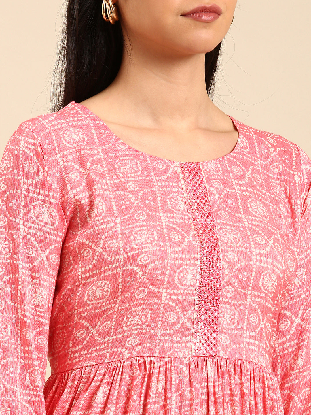 Women's Coral Printed Kurta Set