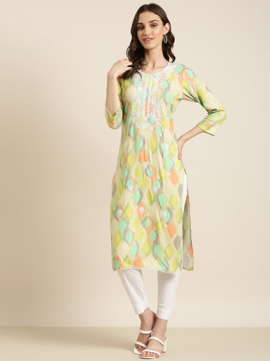 Women Multi Printed Straight Kurta