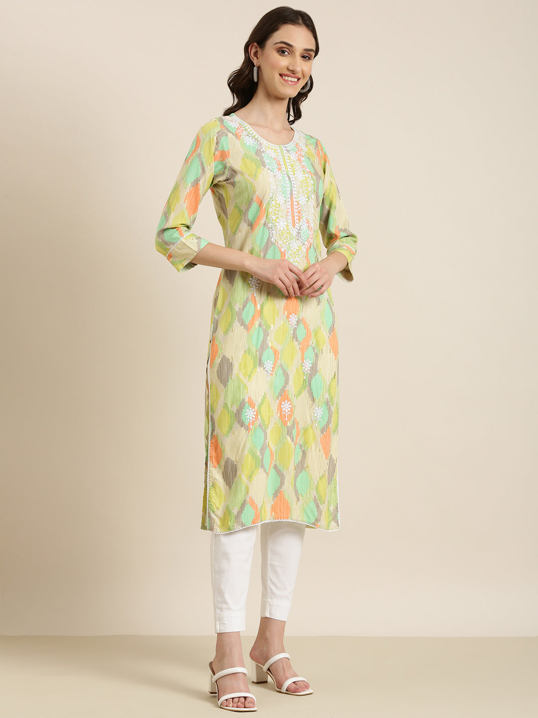 Women Multi Printed Straight Kurta