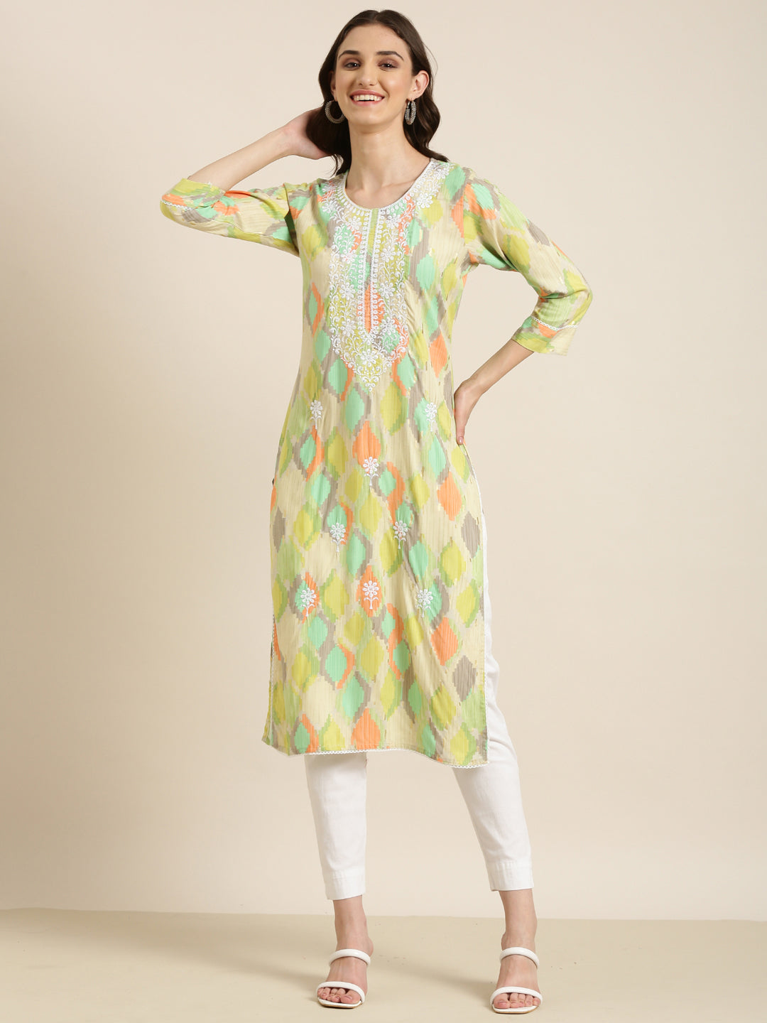 Women Multi Printed Straight Kurta