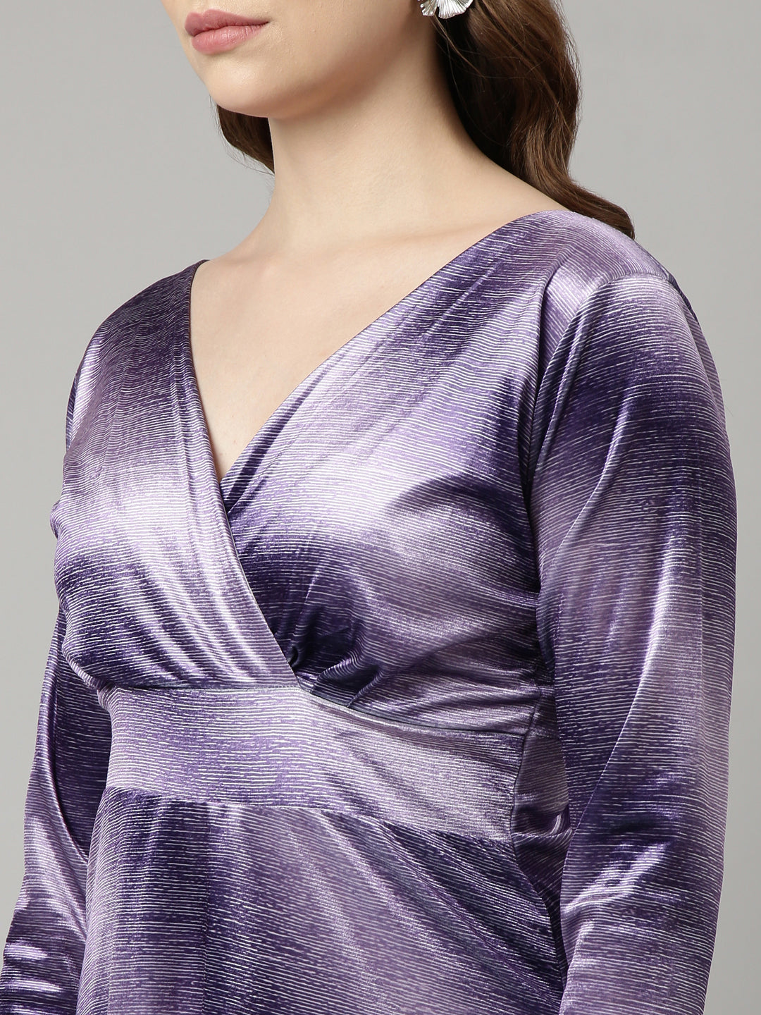 Women Lavender Tie and Dye A-Line Dress
