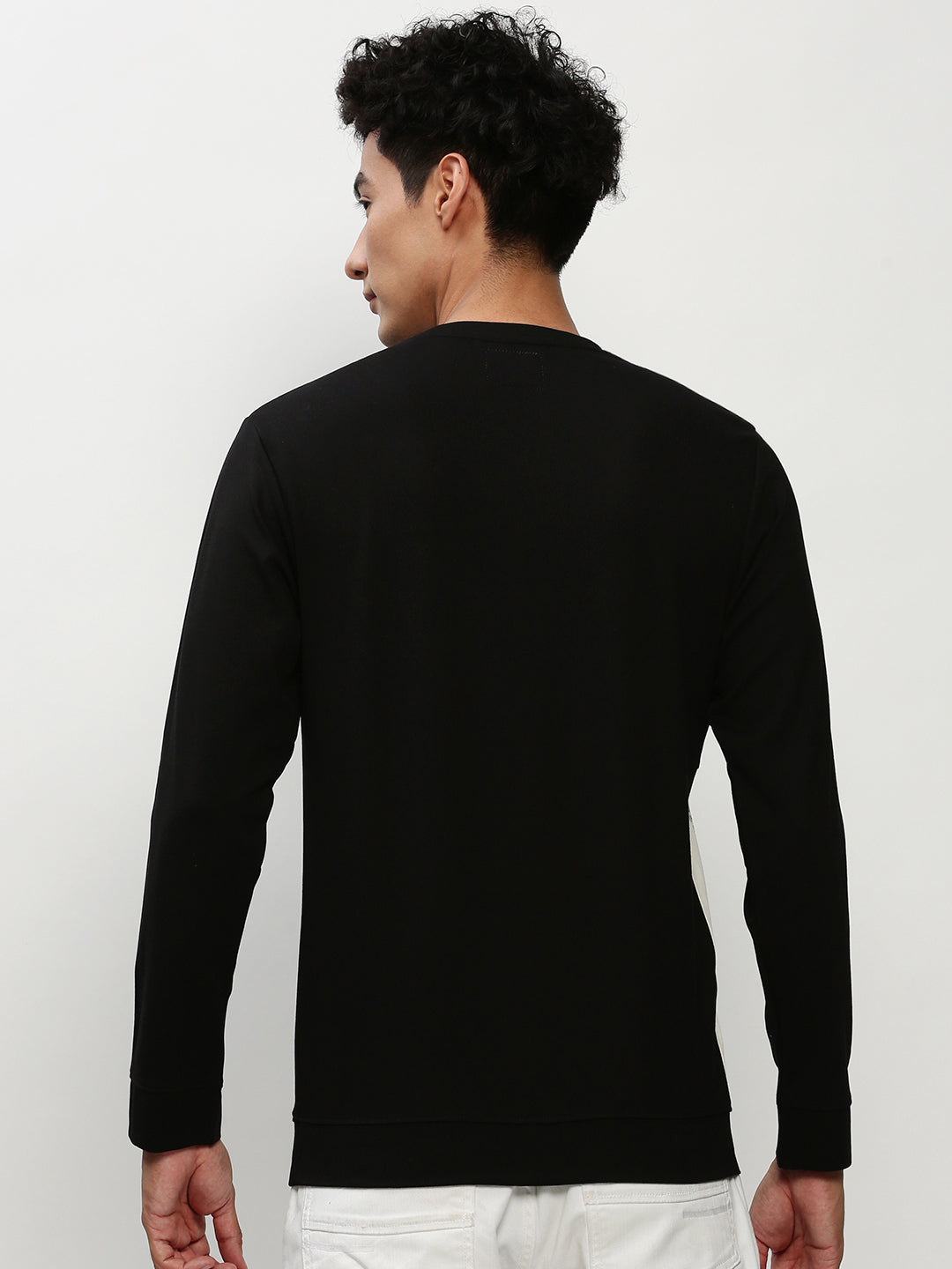Men Black Graphics Casual Sweatshirts