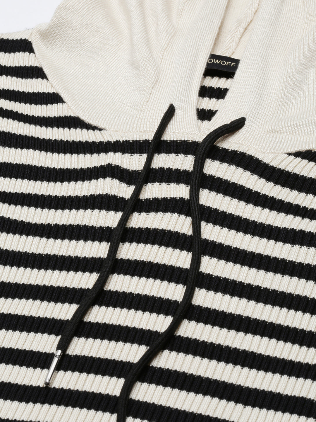 Women Beige Striped Sweatshirt