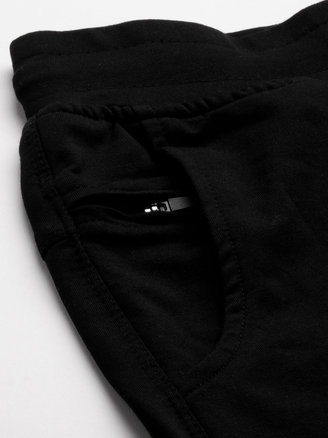 Men Black Solid Track Pant