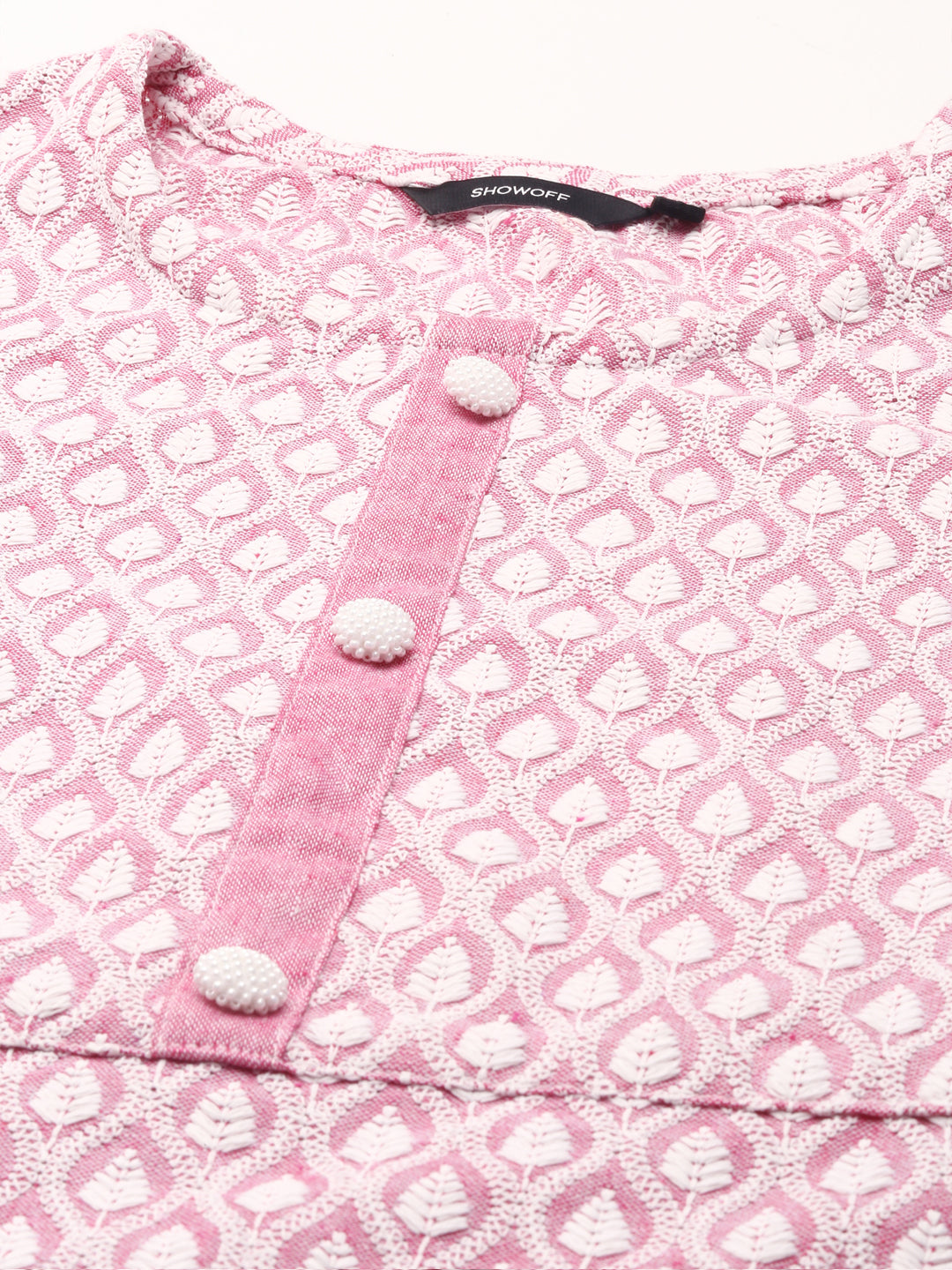 Women's Pink Embroidered Kurta Set