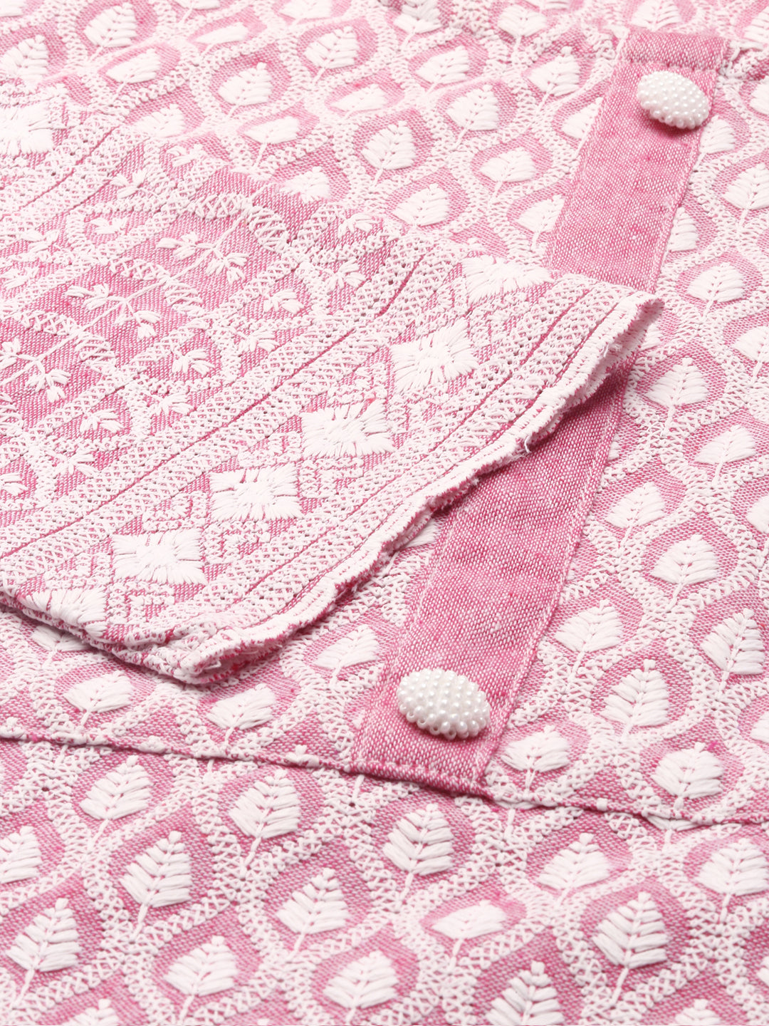 Women's Pink Embroidered Kurta Set