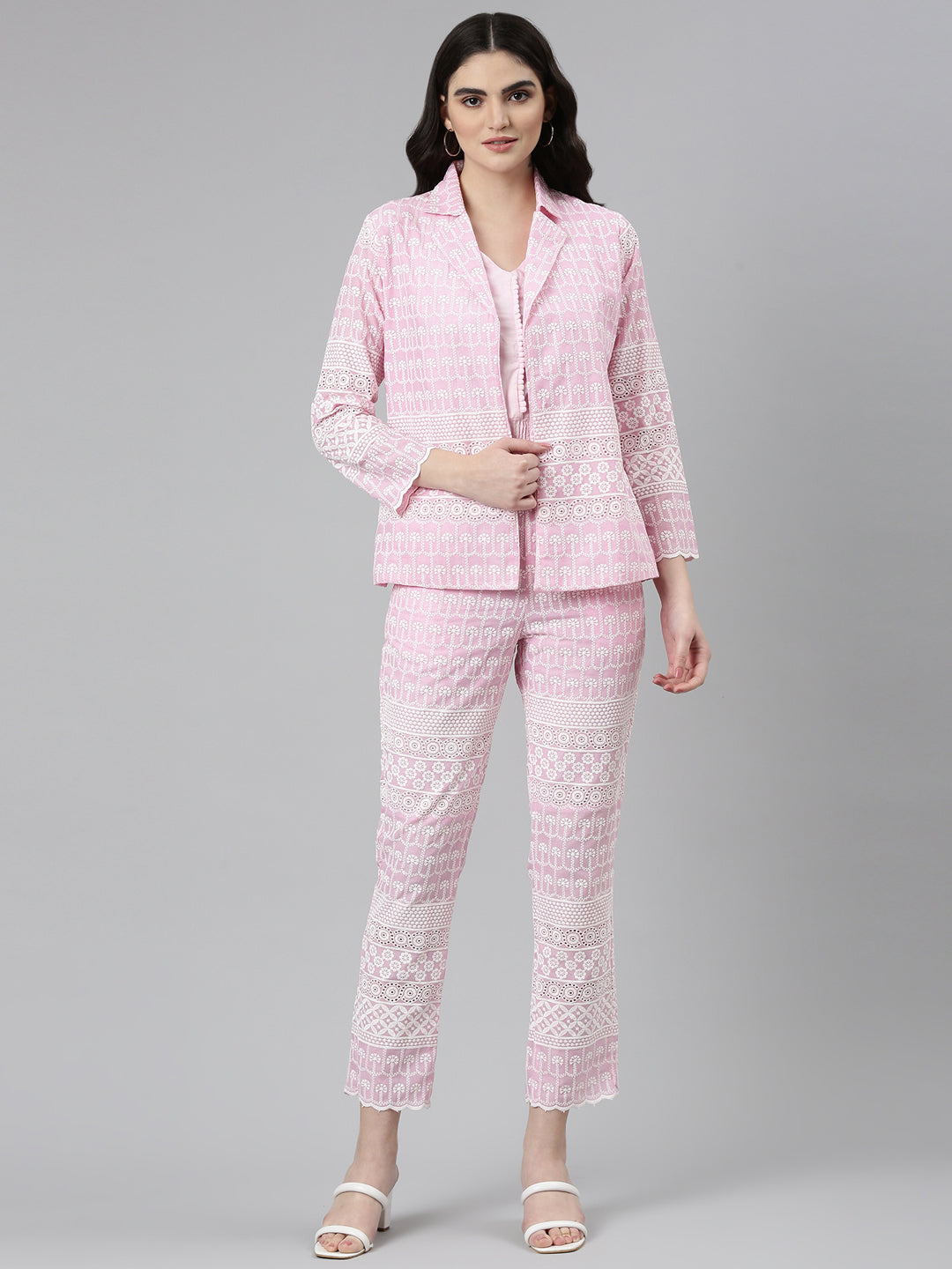 Women Pink Solid Co-Ords